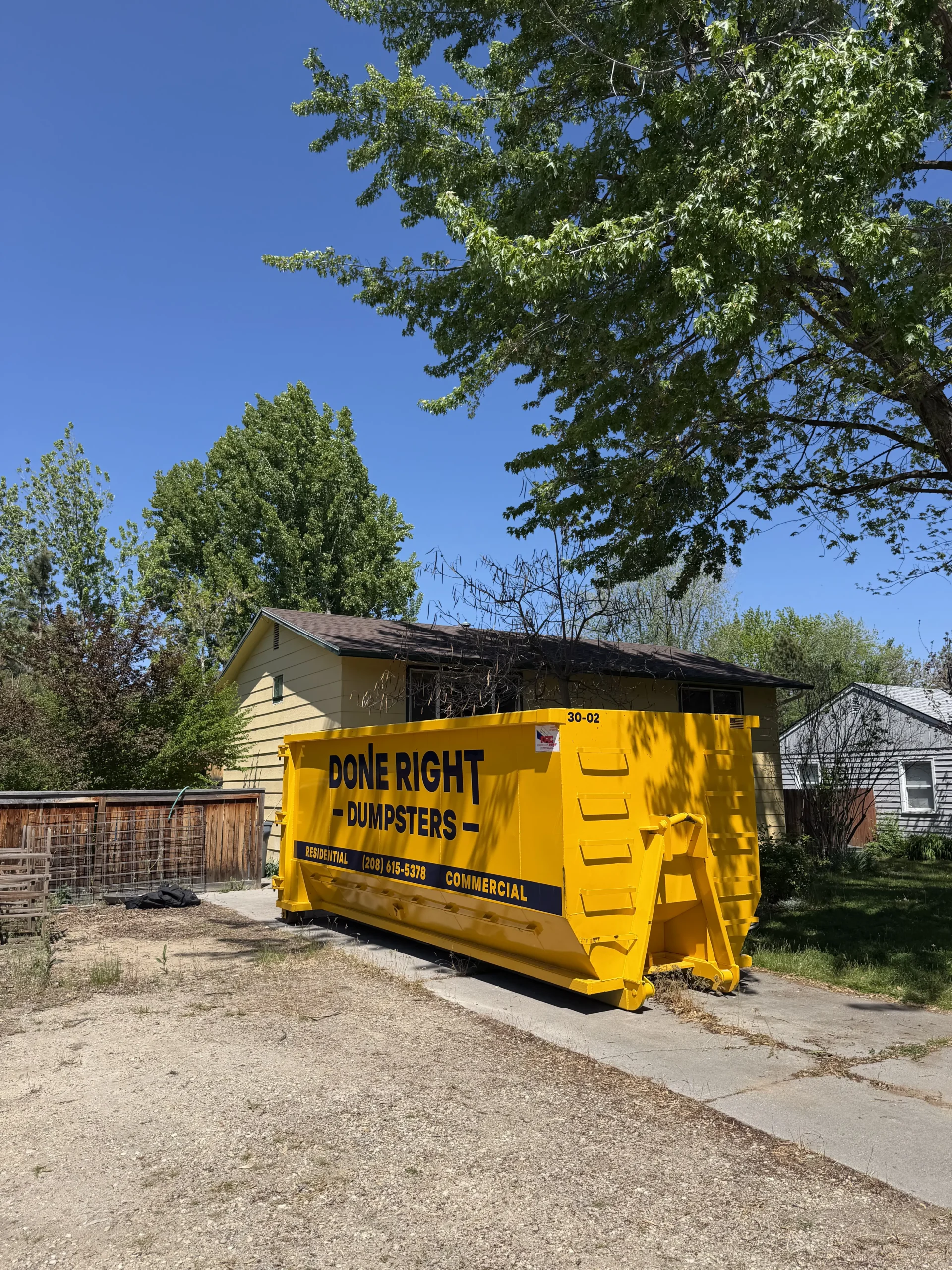 Done Right Dumpsters 30 yard roll-off dumpster for large projects