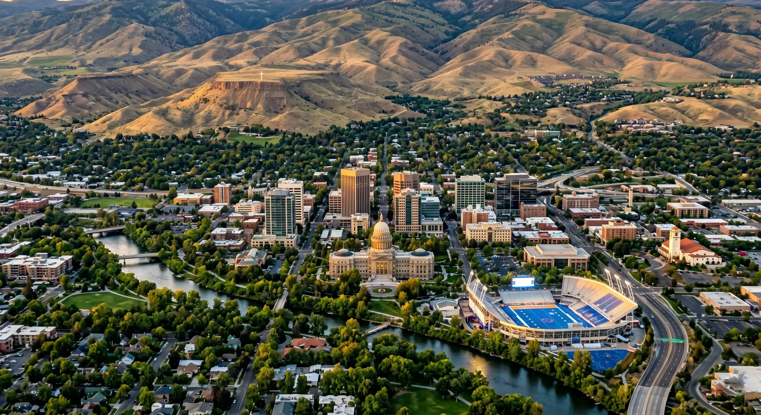 Aerial view of Boise, Idaho
