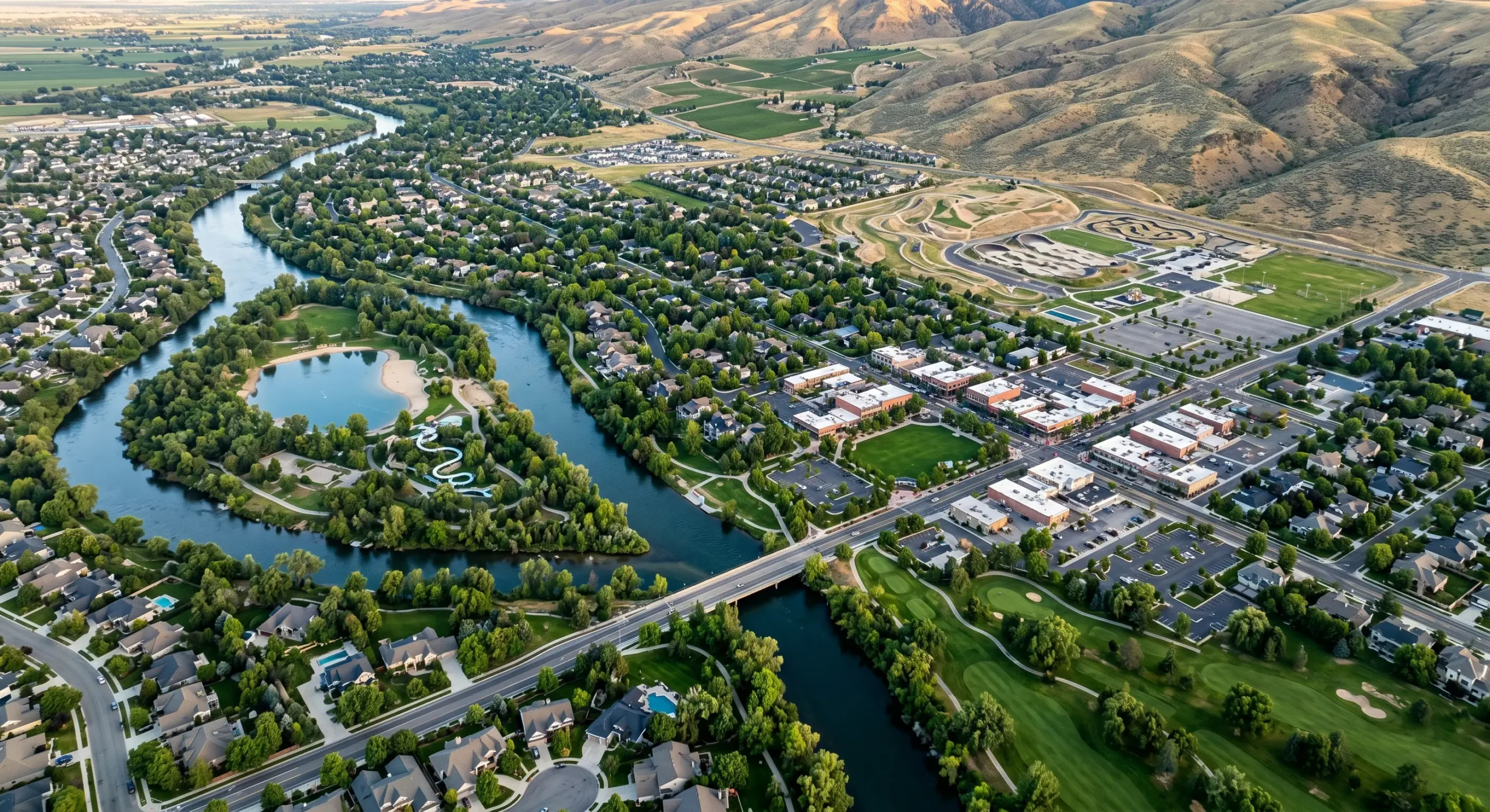 Aerial view of Eagle, Idaho