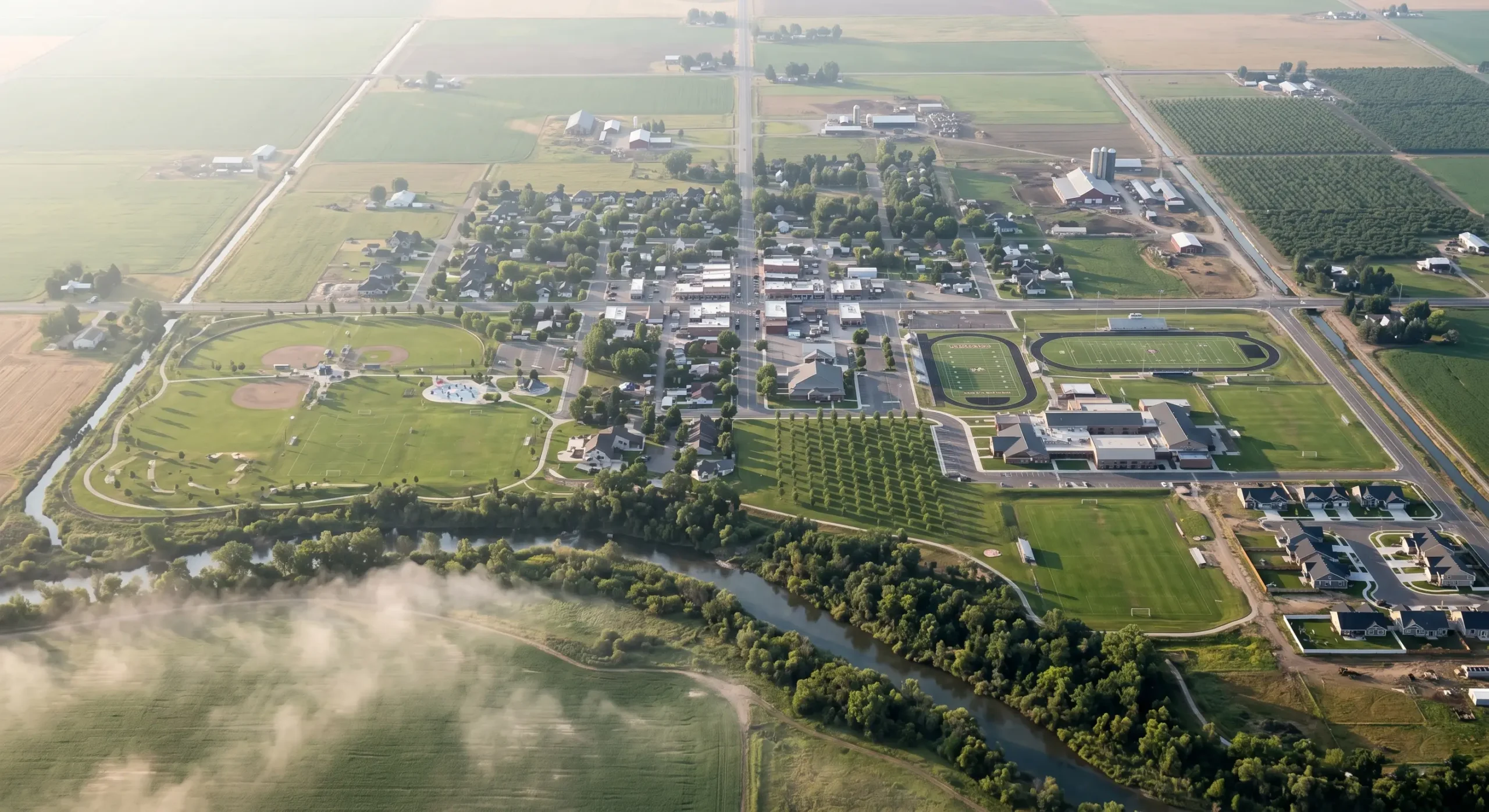 Aerial view of Middleton, Idaho