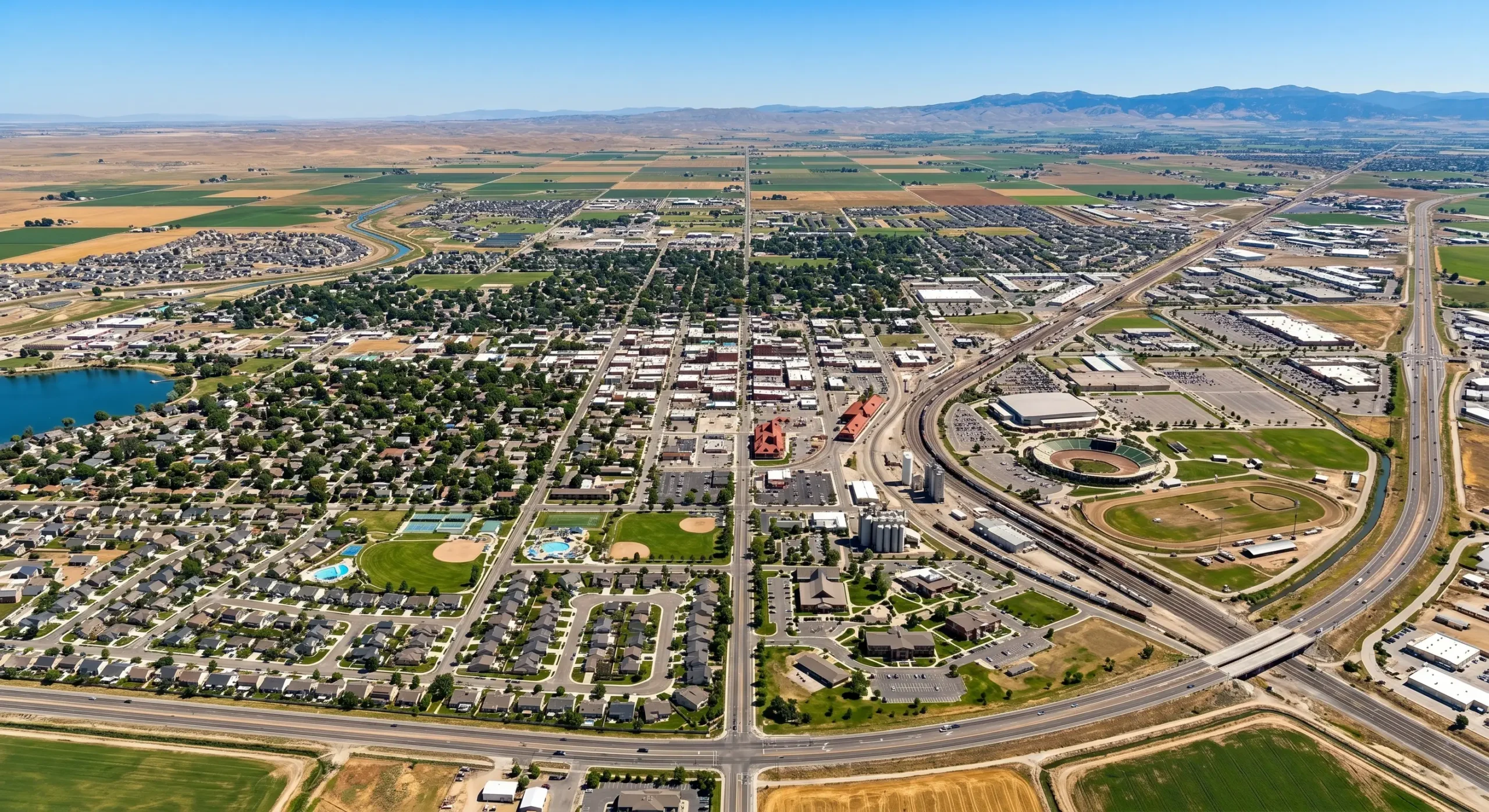 Aerial view of Nampa, Idaho
