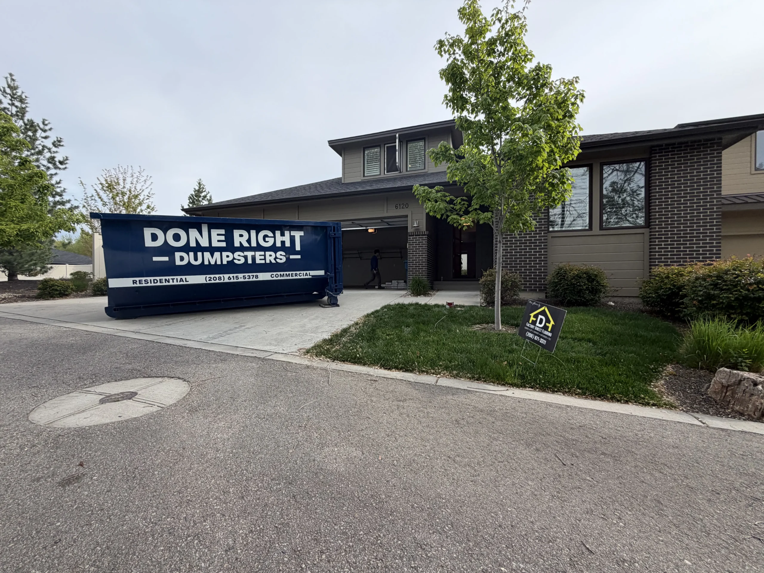 Done Right Dumpsters roll-off dumpster delivered in Ada County, Idaho