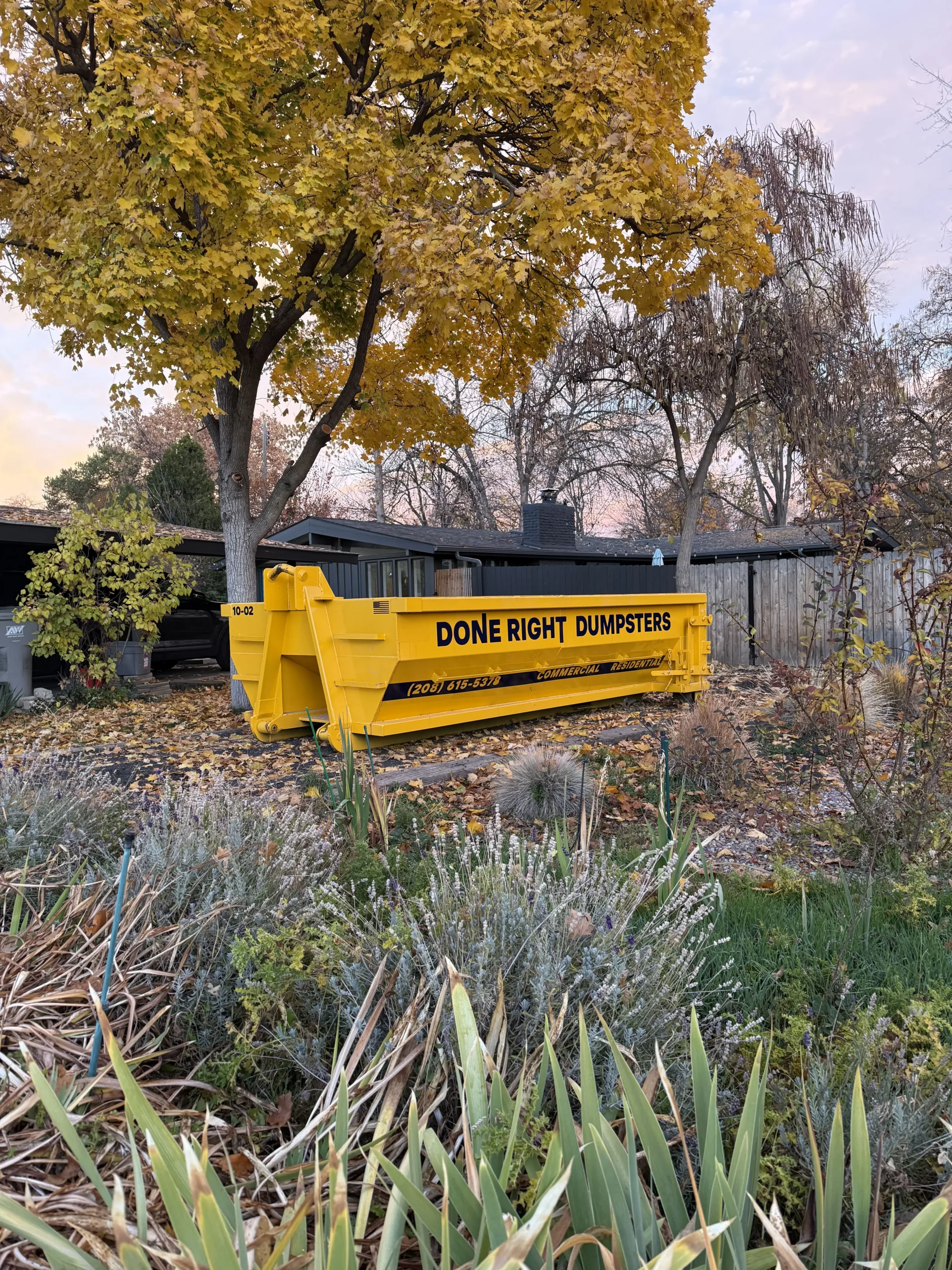 Done Right Dumpsters roll-off dumpster delivered in Canyon County, Idaho